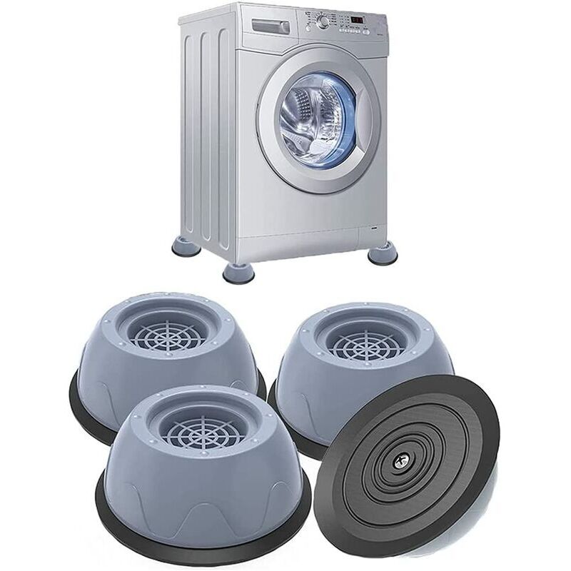 VURAHOME - 4 Pièces Tampons À Pied Machine À Laver - Patins Anti Vibrations Caoutchouc Antidérapant, Tampons Pieds en Caoutchouc anti-vibrations,