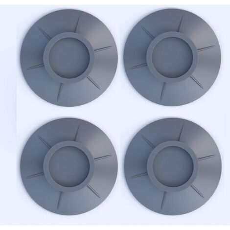 4 Pièces Tapis Anti Vibration Machine Laver, Lave Linge Anti Vibration, Coussinets Pieds de Machine Laver, Sèche Linge Caoutchouc Coussinets, pour Lave Linge Sèche Linge Anti Vibrant (gris)