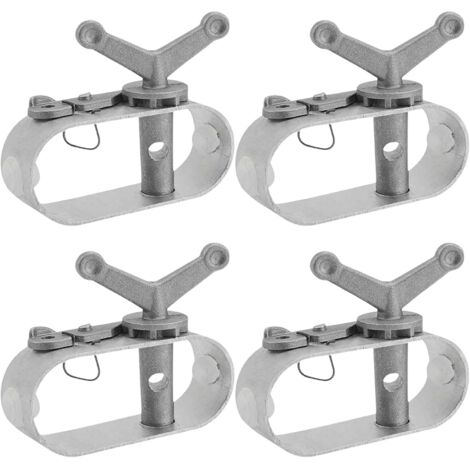 4 Pièces - Tendeur Fil À Linge - Tendeur Grillage - En Alliage D'aluminium Pour Bâches De Piscine Et Tentes - Gris Argenté
