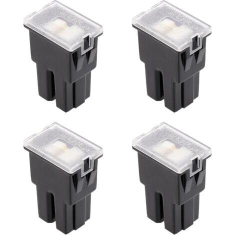 4 Pièces Terminal Femelle Fusible Case 32V 80A à Cartouche Push Fit pour Remplacer dans Les Automobiles et Les Camions (Noir)