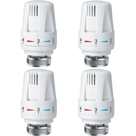 4 Pièces Tête Thermostatique Radiateur M30 x 1 5 Vanne Système Chauffage