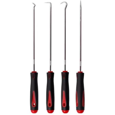 4 pièces Tournevis Coudé Jeu de Crochets Outil à dégarnir l’Habillage de Porte Habillage Porte Extracteur Joint Injecteur