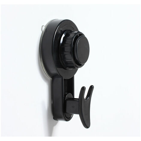4 Pieces Vacuum Suction Cup Hook, Wall Suction Cup Hook Self Adhesive Wall Hooks No Drilling Bathroom Wall Suction Cup Suction Hooks for Kitchen, Office, Closet (Black )