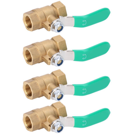 4 pièces vanne à boisseau sphérique 1/4 de pouce filetage femelle, laiton épais pour système de plomberie et tuyauterie d'eau