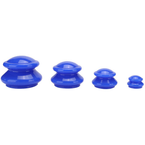 4 pièces Ventouses en Silicone Anti-Cellulite, Thérapie par Ventouse, Absorbeur d'Humidité pour Soins de Santé