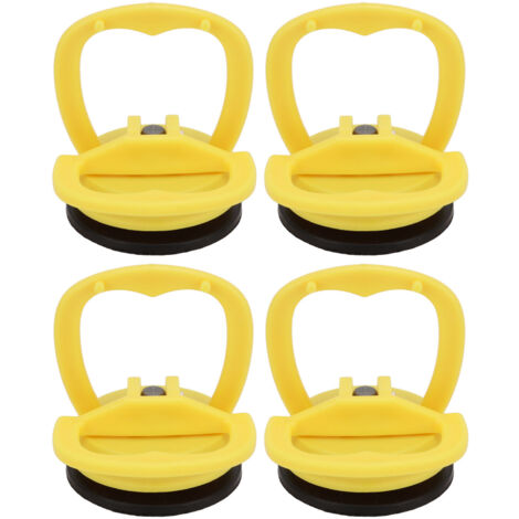 4 Pièces Ventouses Puissantes Design Ergonomique pour Vitre et Carrelage, Poignée Colorée Anti-Dérapante