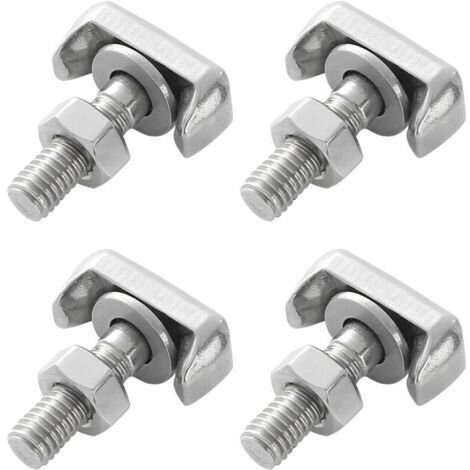 4 Pièces Vis De Rechange Pour Batterie De Scooter, Acier Inoxydable Filetage Complet Kit Boulons Et écrous, Boulons Et écrous De Batterie Moto En Acier Inoxydable, Pour Voiture, Moto Et Bateau
