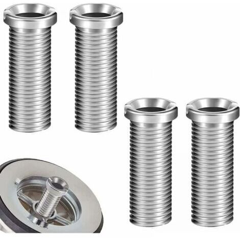 4 Pièces Vis pour Panier D'évier 30mm Acier Inoxydable Vis Creuse Vis de Bonde pour la Vis Évier Panier Vis Accessoires de Fixation pour Cuisine Lavabo（Argent）
