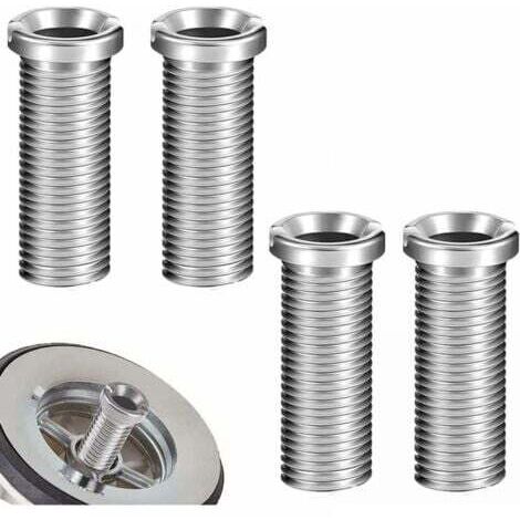 4 Pièces Vis pour Panier D'évier 30mm Acier Inoxydable Vis Creuse Vis de Bonde pour la Vis Évier Panier Vis Accessoires de Fixation pour Cuisine Lavabo（Argent）