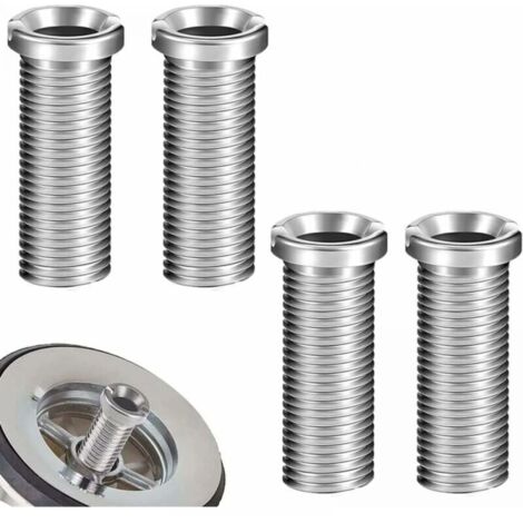 4 Pièces Vis pour Panier D'évier 30mm Acier Inoxydable Vis Creuse Vis de Bonde pour la Vis Évier Panier Vis Accessoires de Fixation pour Cuisine Lavabo（Argent）