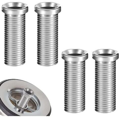 4 Pièces Vis pour Panier D'évier 35mm Acier Inoxydable Vis Creuse Vis de Bonde pour la Vis Évier Panier Vis Accessoires de Fixation pour Cuisine Lavabo（Argent）-INHHUB