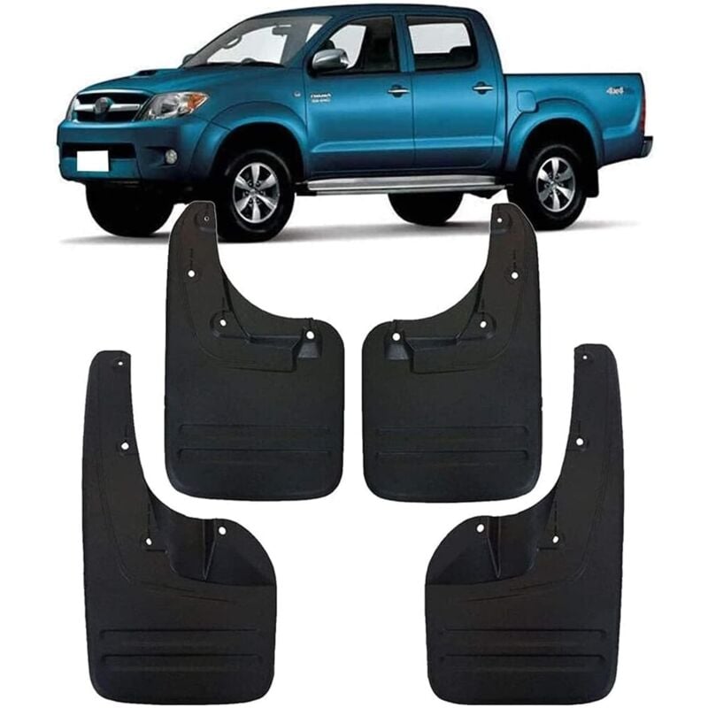 4 pièces voiture Garde-boue pour TOYOTA HILUX/VIGO KUN25 KUN26 2005-2014 2006 2007 2008 2009 2010 2011 2012 2013, Avant Arrière Bavettes Modification