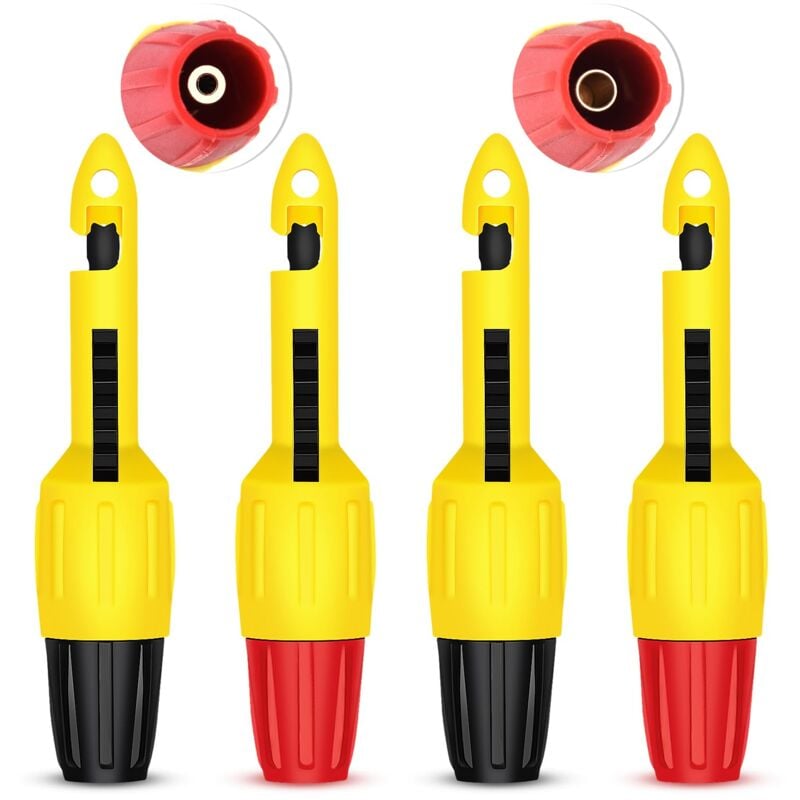 4 Pieces Wire Piercing Probe Insulation Piercing Clip Set Wire Piercing Tool for Multimeter Voltage Thermometer Voltmeter Testing(2mm, 4mm)