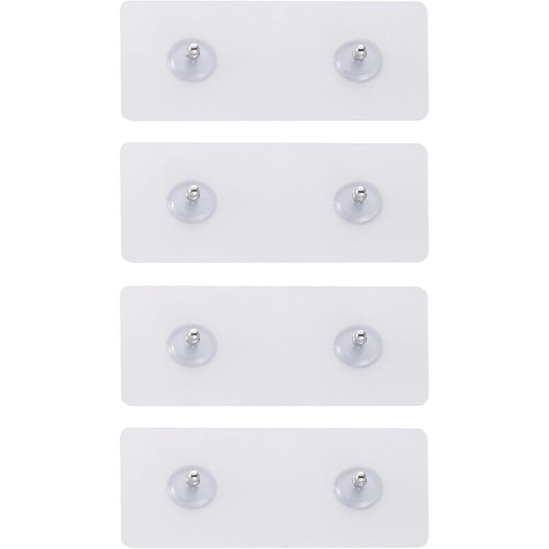 4 PiècesAdhésif sans Perçage Adhesive Accessoire Salle de Bain pour Étagère de Douche d'angle Montage Mural Adhésives de Remplacement Transparents de