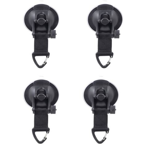 4 Pièces,Ancrage à ventouse robuste,noir Ancre à Ventouse,Voiture Multifonctionnelle Ventouse, pour Tentes Latéral de Voiture Accessoire de Bâche de Camping