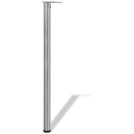 4 Pied de meuble,Pieds de table réglables en hauteur 1100 mm Nickel brossé CFW98464