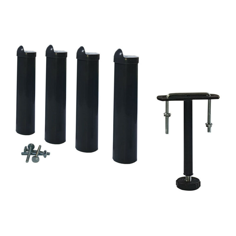 4 pieds abs + 1 pied de liaison pour sommier métal