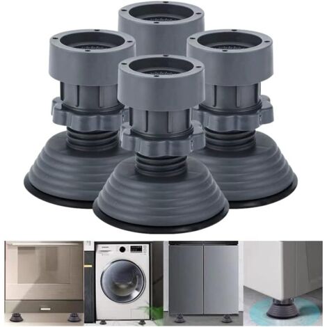 4 pieds anti-vibration universels pour machine à laver, réglables et silencieux, adaptés lave-linge et sèche-linge, base de protection stable