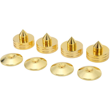 4 Pieds Anti-Vibrations en Alliage de Zinc pour Enceintes, Supports Stables pour Amplis et Haut-parleurs