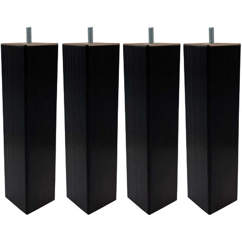 4 pieds carrés bois wengué 25 cm