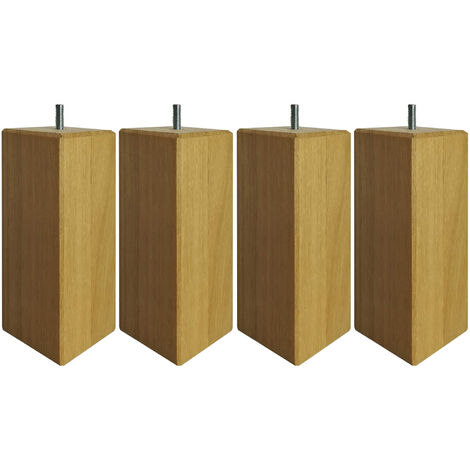 4 pieds carrés chêne massif 19 cm