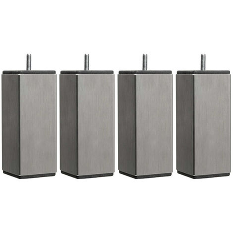 4 pieds carrés inox 15 cm