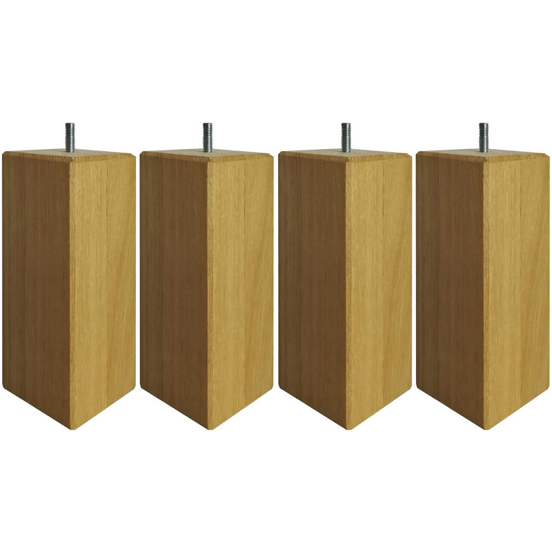Someo - 4 pieds carrés chêne massif 19 cm