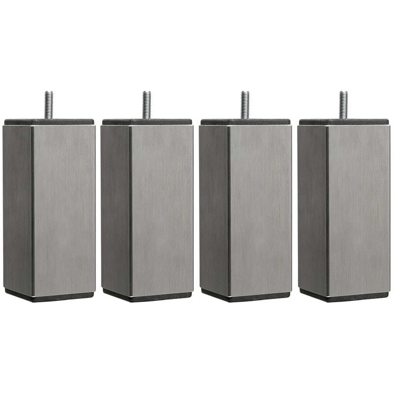4 pieds carrés inox 15 cm