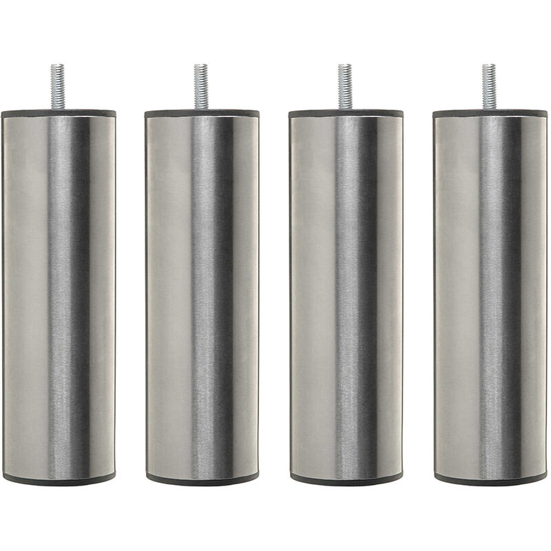 Someo - 4 pieds cylindriques inox 19 cm