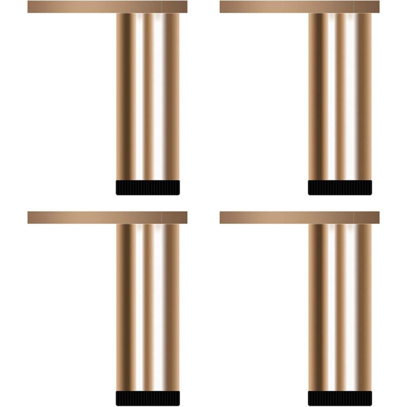 4 pieds de meuble, pieds de table en métal, fabriqués en alliage d'aluminium, pieds réglables, pied de support de canapé, pieds d'armoire de salle de