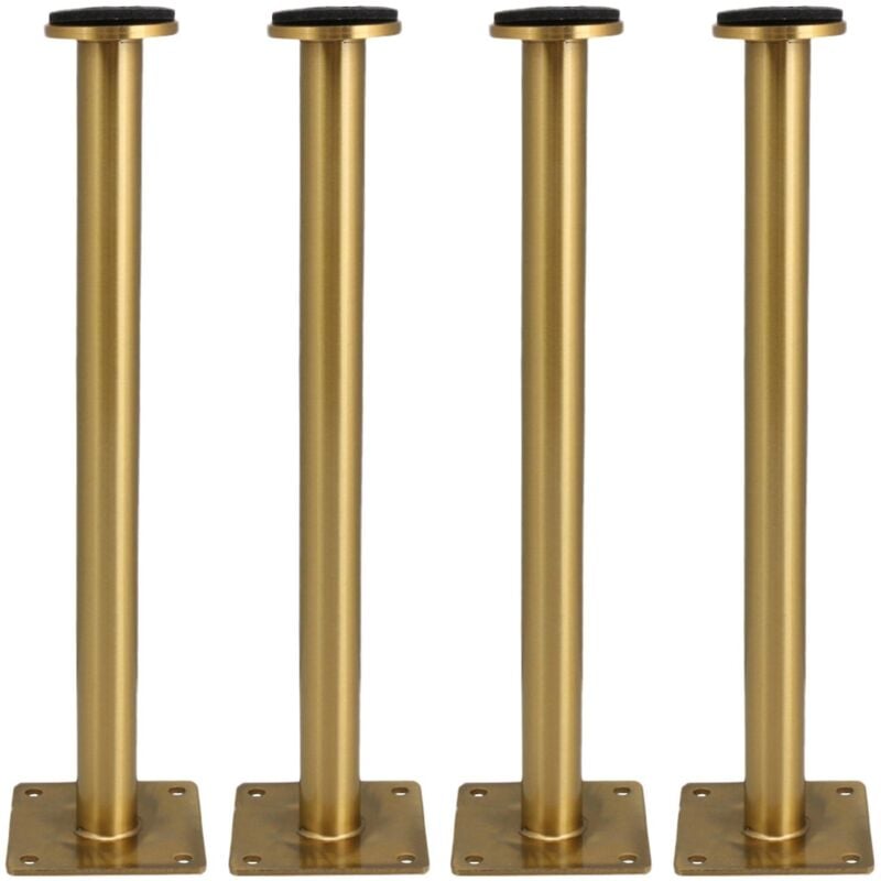 Rotationnel-4 pieds de meuble réglables en acier inoxydable pour table d'armoire 25 cm doré, 11