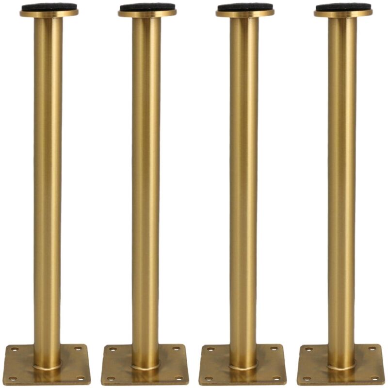 4 pieds de meuble réglables en acier inoxydable pour table d'armoire 25 cm doré, 11
