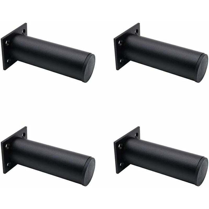 4 Pieds De Meubles Réglables Noir Mat , En Alliage D'aluminium 30x120 Mm, Pieds De Meuble Tv Pour Table Basse D'armoire, Pied De Support Pour Canapé