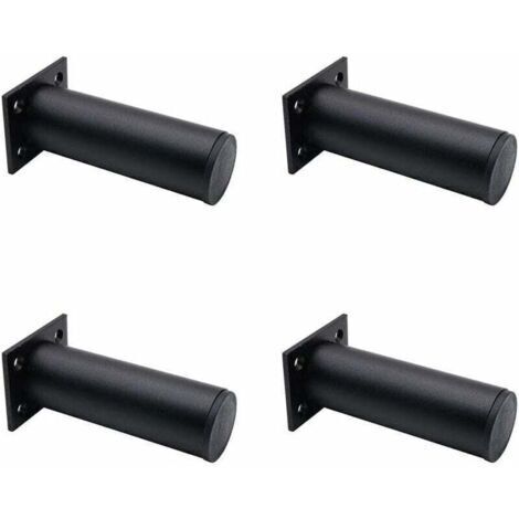 4 Pieds De Meubles Réglables Noir Mat , En Alliage D'aluminium 30x120 Mm, Pieds De Meuble Tv Pour Table Basse D'armoire, Pied De Support Pour Canapé De Meuble
