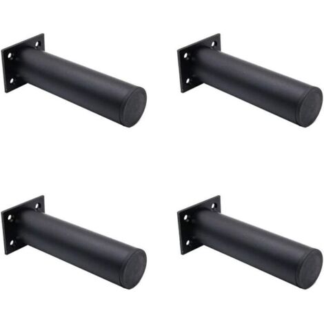 4 Pieds De Meubles Réglables Noir Mat , En Alliage D'aluminium 38x150 Mm, Pieds De Support De Table Basse De Meuble Tv, Pied De Support De Canapé De Meuble