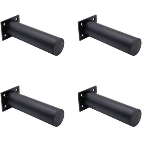 4 Pieds De Meubles Réglables Noir Mat , En Alliage D'aluminium 38x150 Mm, Pieds De Support De Table Basse De Meuble Tv, Pied De Support De Canapé De Meuble