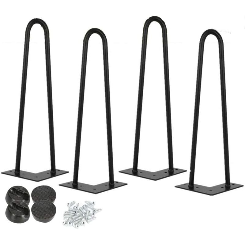 4 pieds de table en épingle à cheveux (36 cm) de haut -Pieds métalliques stables en épingle à cheveux pour ordinateur portable table armoire bureau