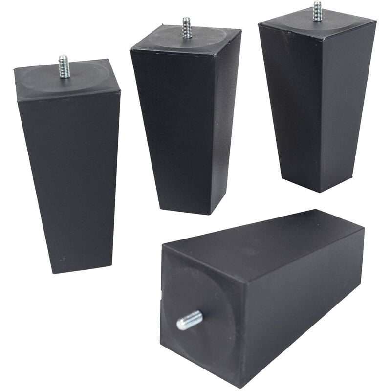 4 pieds fuseau tronqué anthracite 15 cm