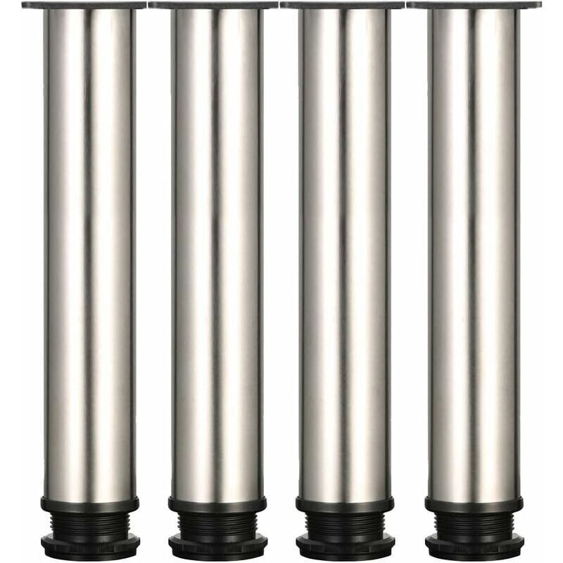 Trimec - 4 pieds réglables de 300 mm de hauteur pieds de meuble épaissis pieds de table pieds de meuble en acier inoxydable