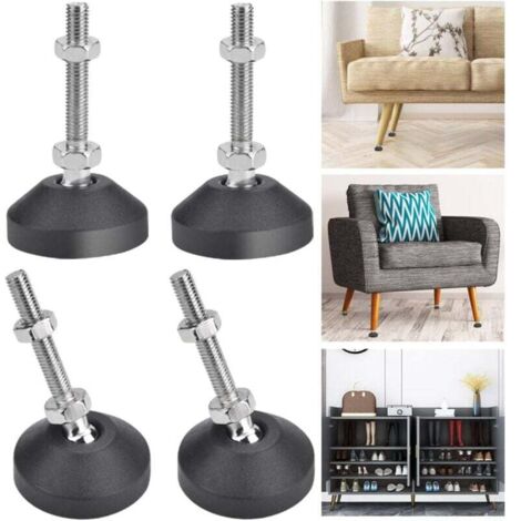 4 pies niveladores de tornillo, pies niveladores ajustables, pies ajustables M8, M850 mm