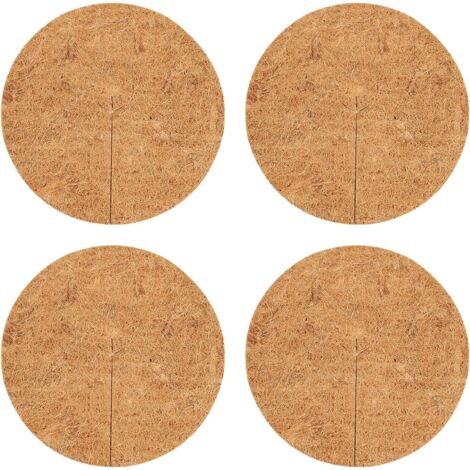 4 Pieza de disco fitosanitario, lona, mantillo, mantillo de coco, cáñamo, estera de coco, plantas, coco, fibra de coco, disco, estera fitosanitaria, fibra de coco, biodegradable