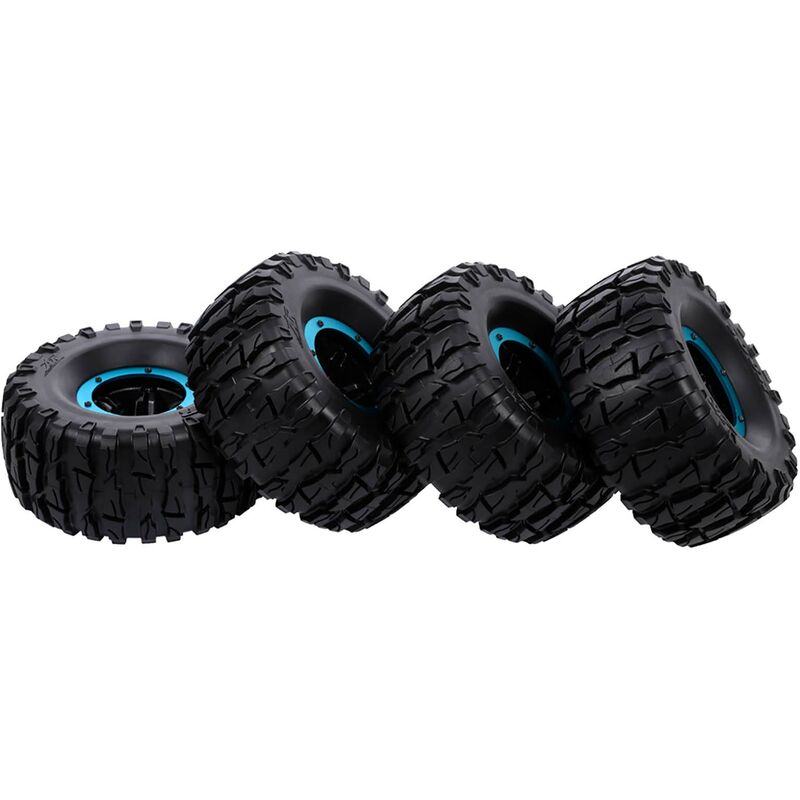 

Happyshopping - 4 piezas 135 mm 2,2 pulgadas llanta de goma inflable rueda de neumatico para coche RC Traxxas HSP Redcat RC4WD Tamiya Axial SCX10 D90