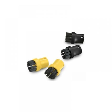 4 piezas accesorios de vapor KARCHER, juego de cepillos KARCHER, cepillo de cobre redondo pequeño