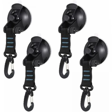 4 Piezas Anclaje de Ventosa para Caravana, Ancla de Ventosa para Camping Ancla de Ventosa con Correa para el Hogar, Coche, Toldos, Lonas, Tensores de Coche