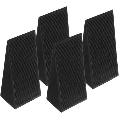 4 Piezas Calzos para Ruedas de Caucho Negro Antideslizantes para Remolques y Vehículos Pesados Bloque Apilable Resistente para Motocicletas Coches Campers y Camiones