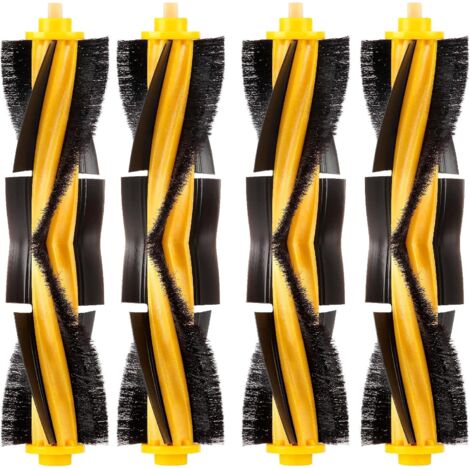 (4 piezas) Cepillos de rodillo y cepillo principal, piezas de repuesto para aspiradora robot Ecovacs DEEBOT OZMO 920 950 T8 AIVI Max T9 T5 N5 N7 N8+ N8 Pro DX55 DX93 DJ65