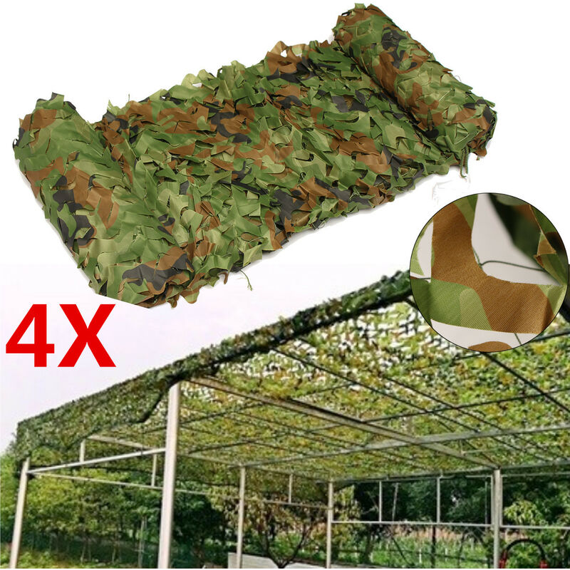 

4 Piezas de 3x5m Red de Caza, Selva Camuflaje Malla Ciega, Camuflaje Militar