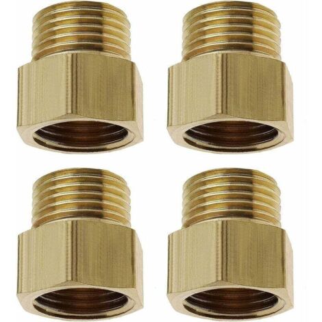 4 piezas de adaptador de tubería de 3/8'' hembra a 1/4'' macho, boquilla hexagonal, rosca BSP, conector de latón, GU.B/bon