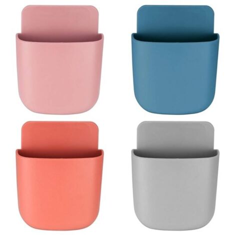 4 piezas de almacenamiento para control remoto de TV, soporte de pared para control remoto, organizador, caja de almacenamiento, para hogar, oficina, teléfono celular