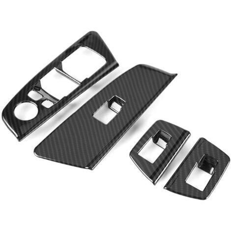 4 piezas de embellecedores para el marco del botón del interruptor de la ventana del coche para BMW Serie 5 G30 2017-2018 (2)
